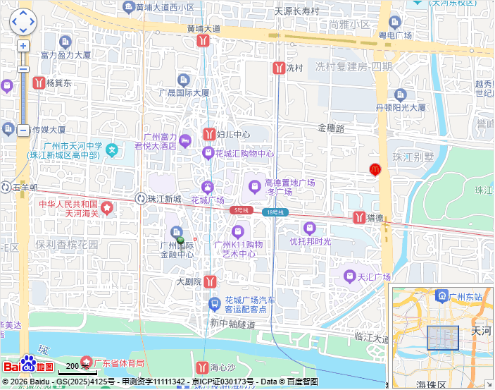 广州国际金融中心位置地图